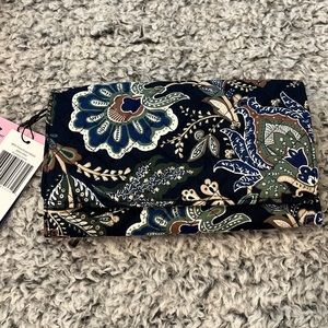 NWT Vera Bradley RFID Trifold Clutch Wallet - Java Navy Camo